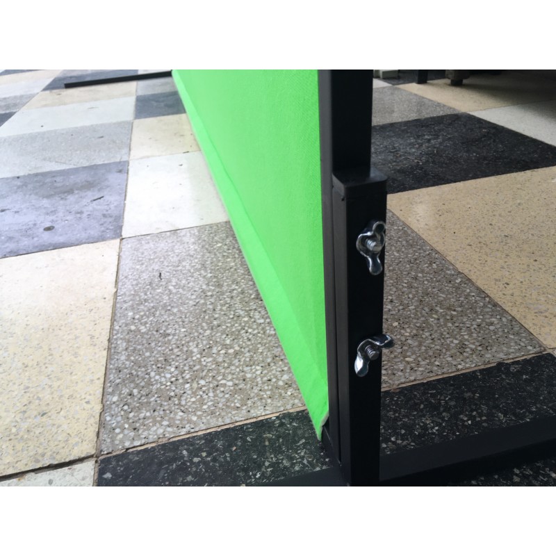 Fondo Infinito Croma Key Verde Tela 2×1.45 – Con Soporte – Cámara digital
